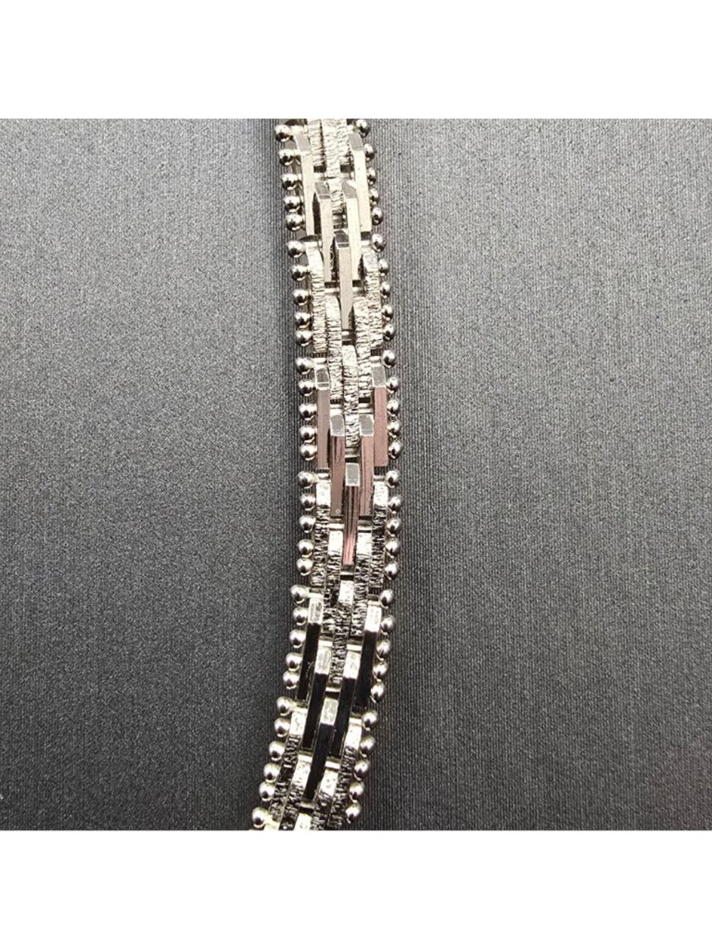 Sterling Silver Woven Link Necklace 18" 5mm Chain Signed MBC Italy 28g - Picture 3 of 12